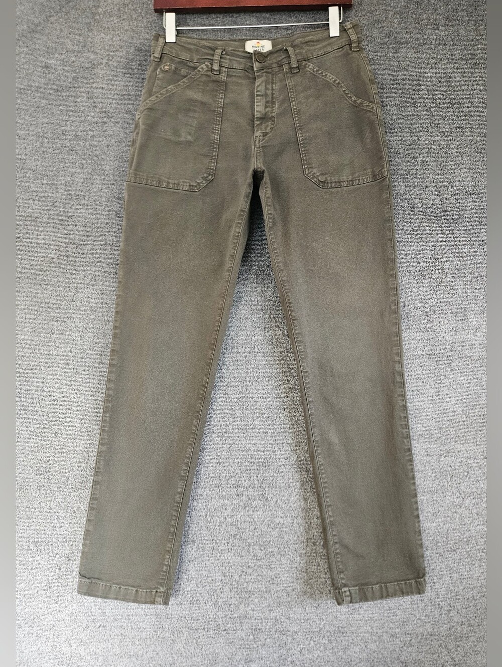 Marine Layer Olive Green Utility Mid-rise Straight Leg Stretch Pants Size 30 - Picture 5 of 15